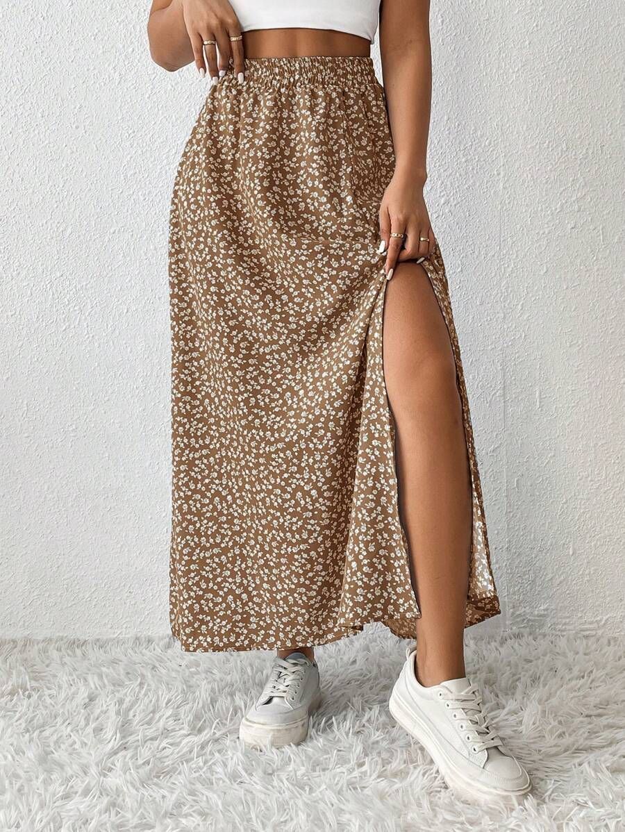 shine n show Women Printed Regular Brown Skirt-picture-20