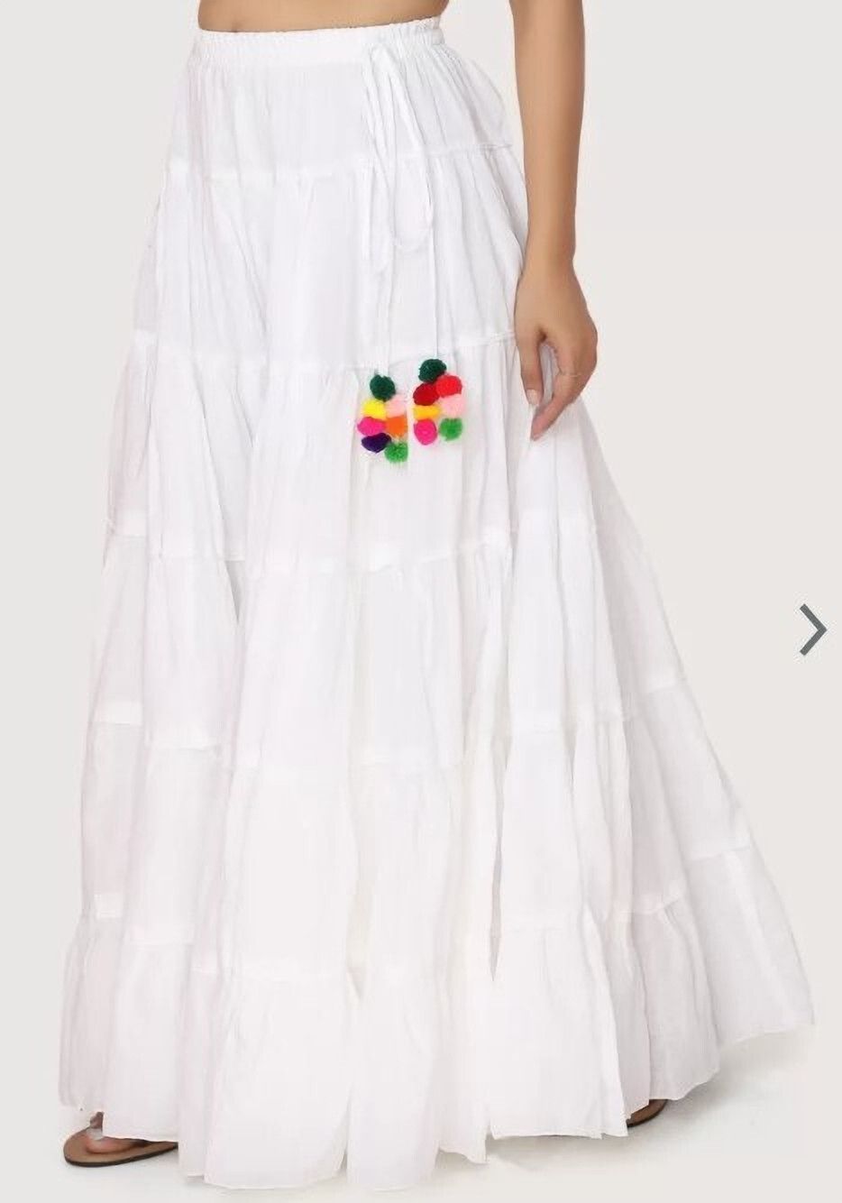 houseofcommon Women Solid Regular White Skirt-picture-12