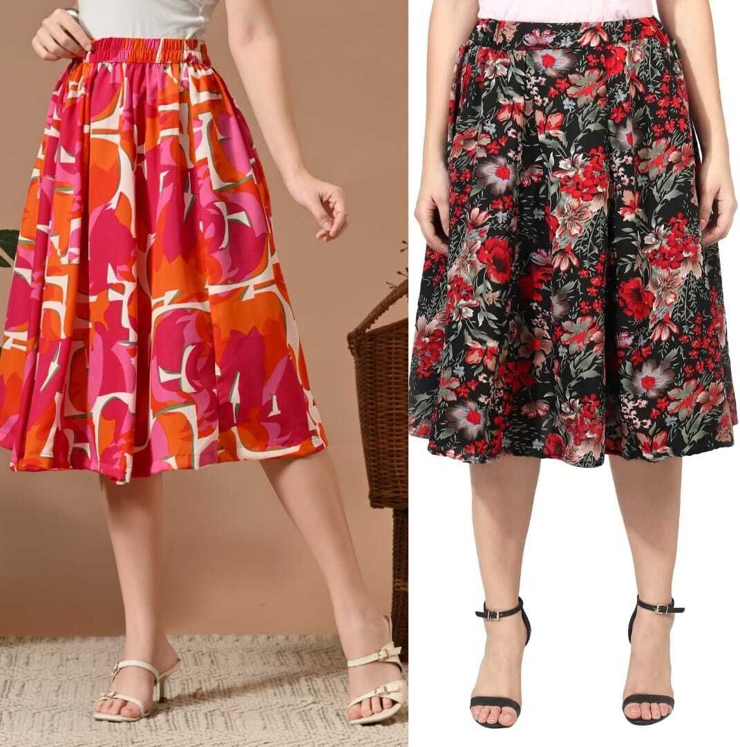 maiyyaco Women Printed Regular Multicolor Skirt-picture-23