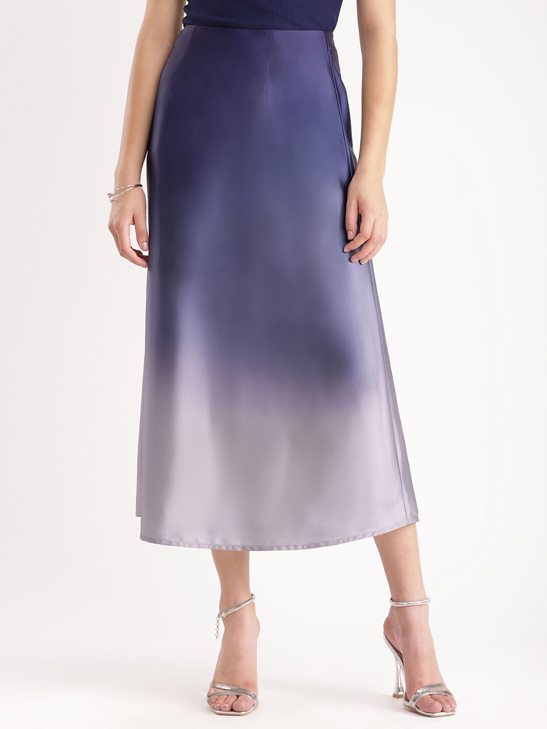 fable street Women Woven A-line Blue Skirt-picture-15