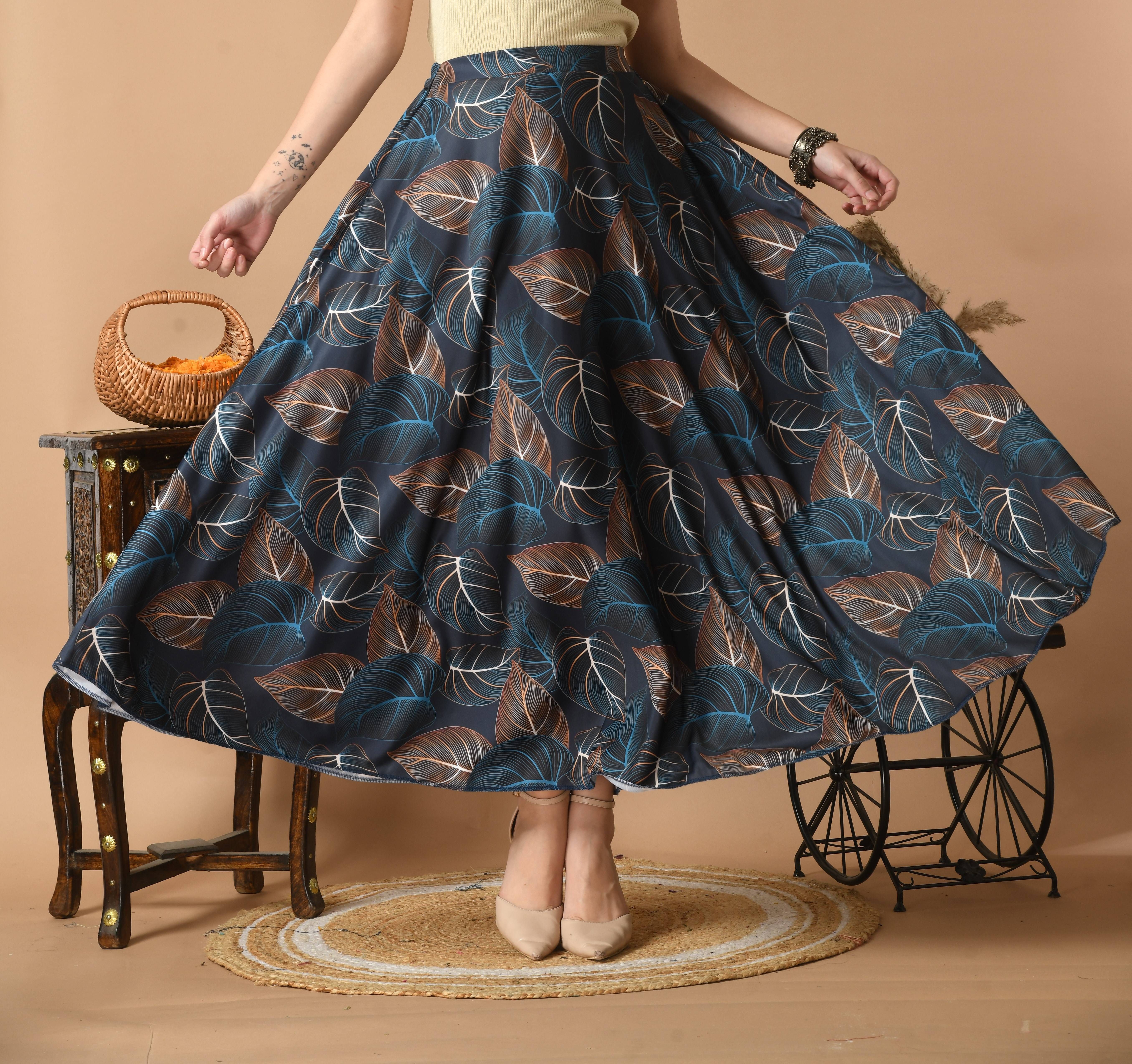vagisha Women Printed Flared Multicolor Skirt-picture-20