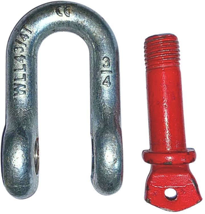 D Shackle (2Ton)| Screw Pin Anchor Shackle | Heavy Duty Alloy Steel. Slackline Ground Screw