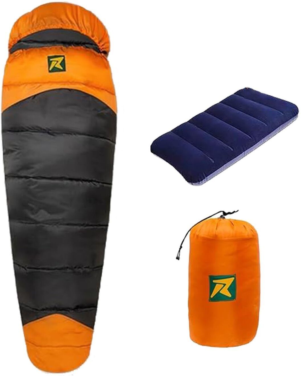 Camplite 10°C to 20°C Sleep Bag For Camping and Traveling (Orange/Black,1kg) Sleeping Bag-image-39