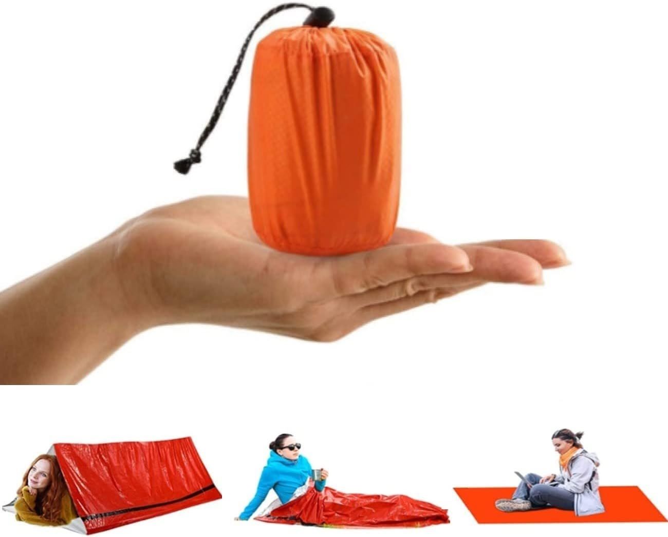 vishbin Emergency Sleeping Bag, PE Bivy Sack Survival Bag Sleeping Bag-picture-8