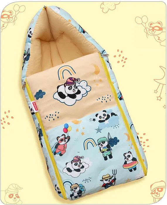 3 in 1 Pure Cotton Baby Sleeping Bag for New Born & Carry Nest,(Multicolour) Sleeping Bag-image-45