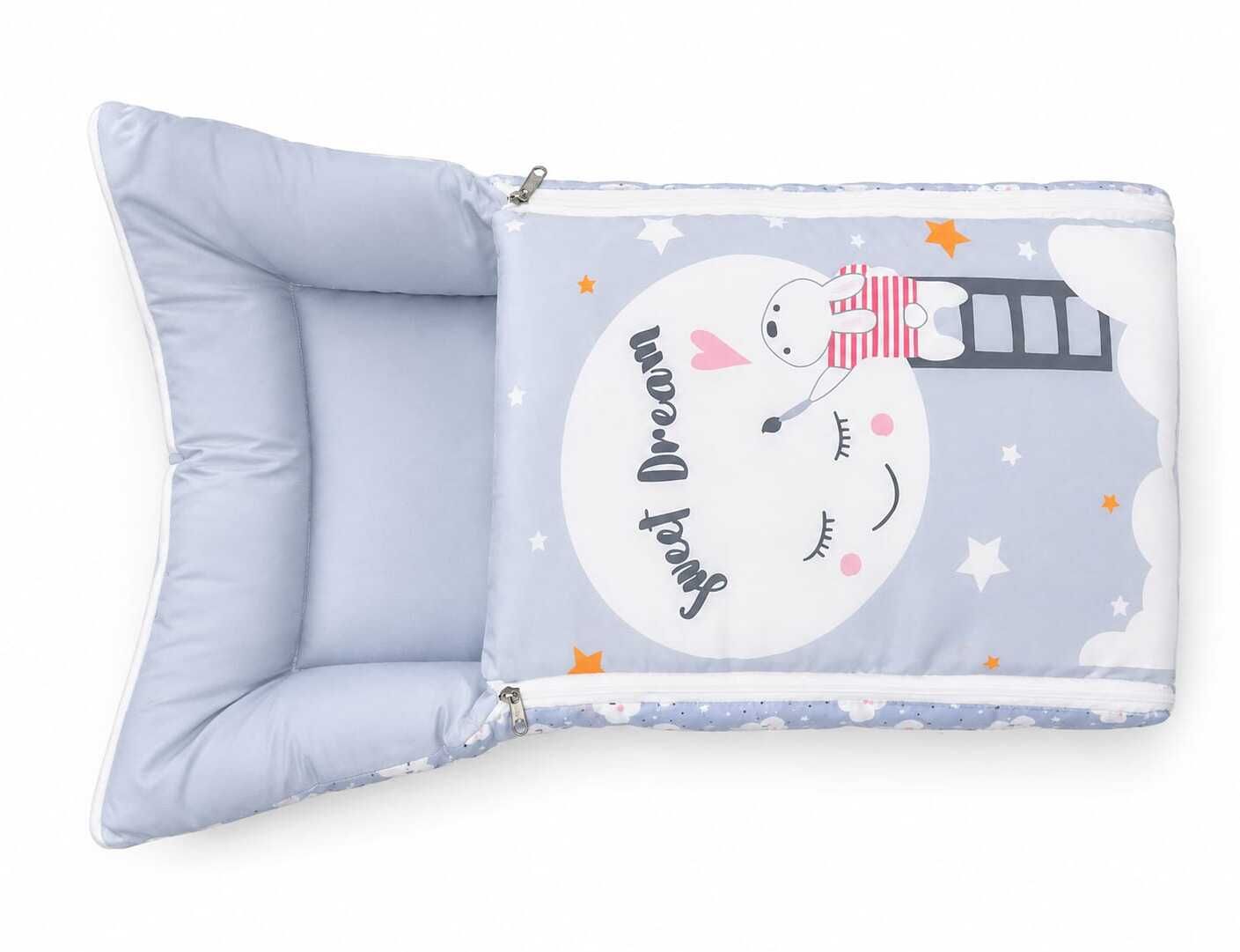 dnenterprise 3 in 1 Baby Bed, Carry Nest Mattress, Soft Portable Bassinet for Newborn Infants Sleeping Bag-picture-2