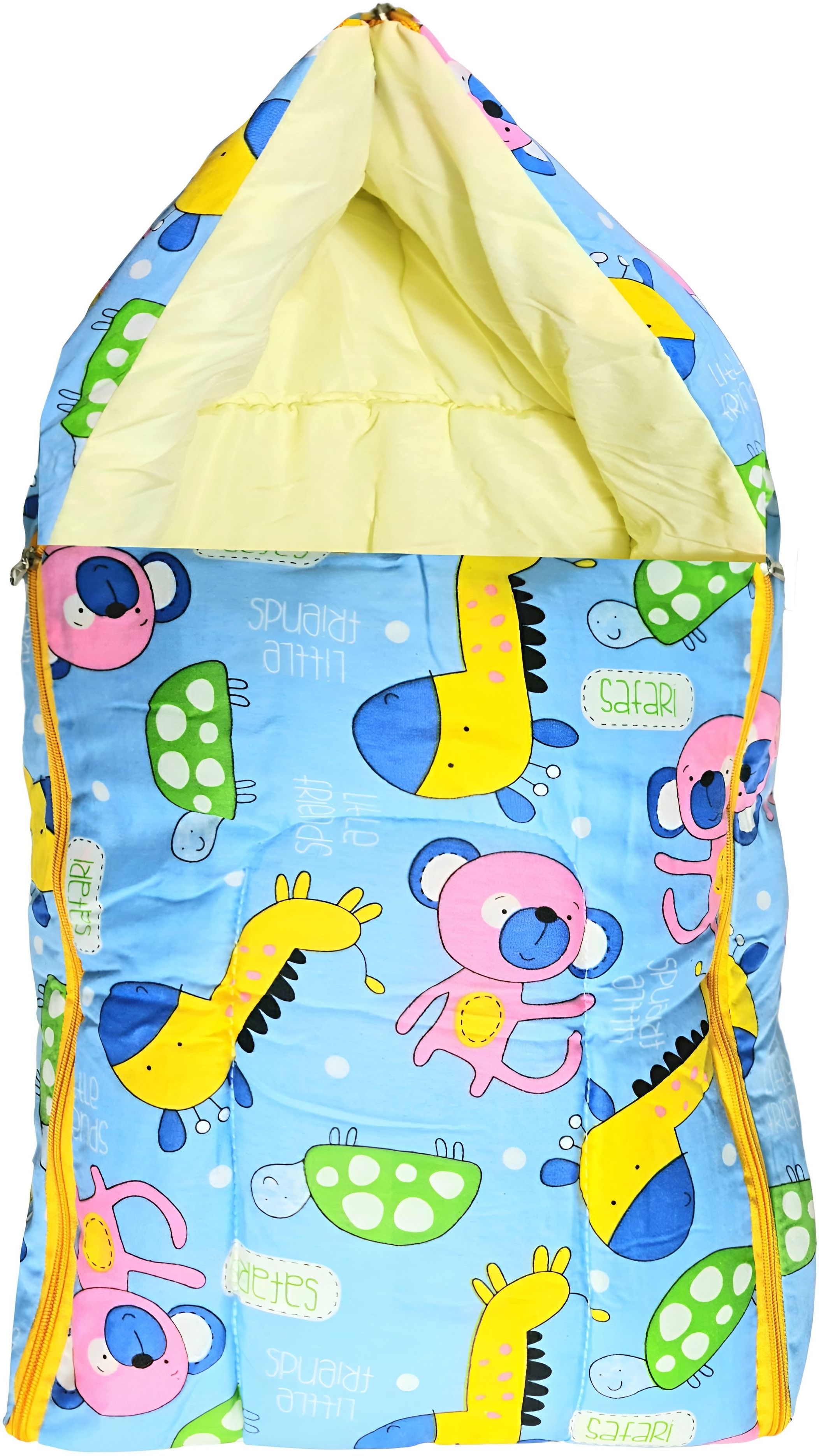 All Season Hooded Premium Cotton new born baby blanket Cum sleeping bag Sleeping Bag