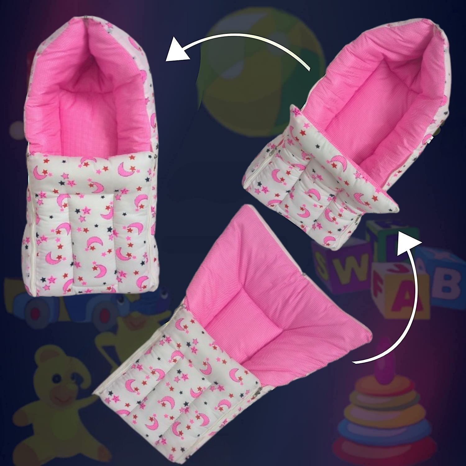 adore stuff Cozy Baby Sleeping Mattress Set with Mosquito Net & Bolsters Sleeping Bag-picture-14