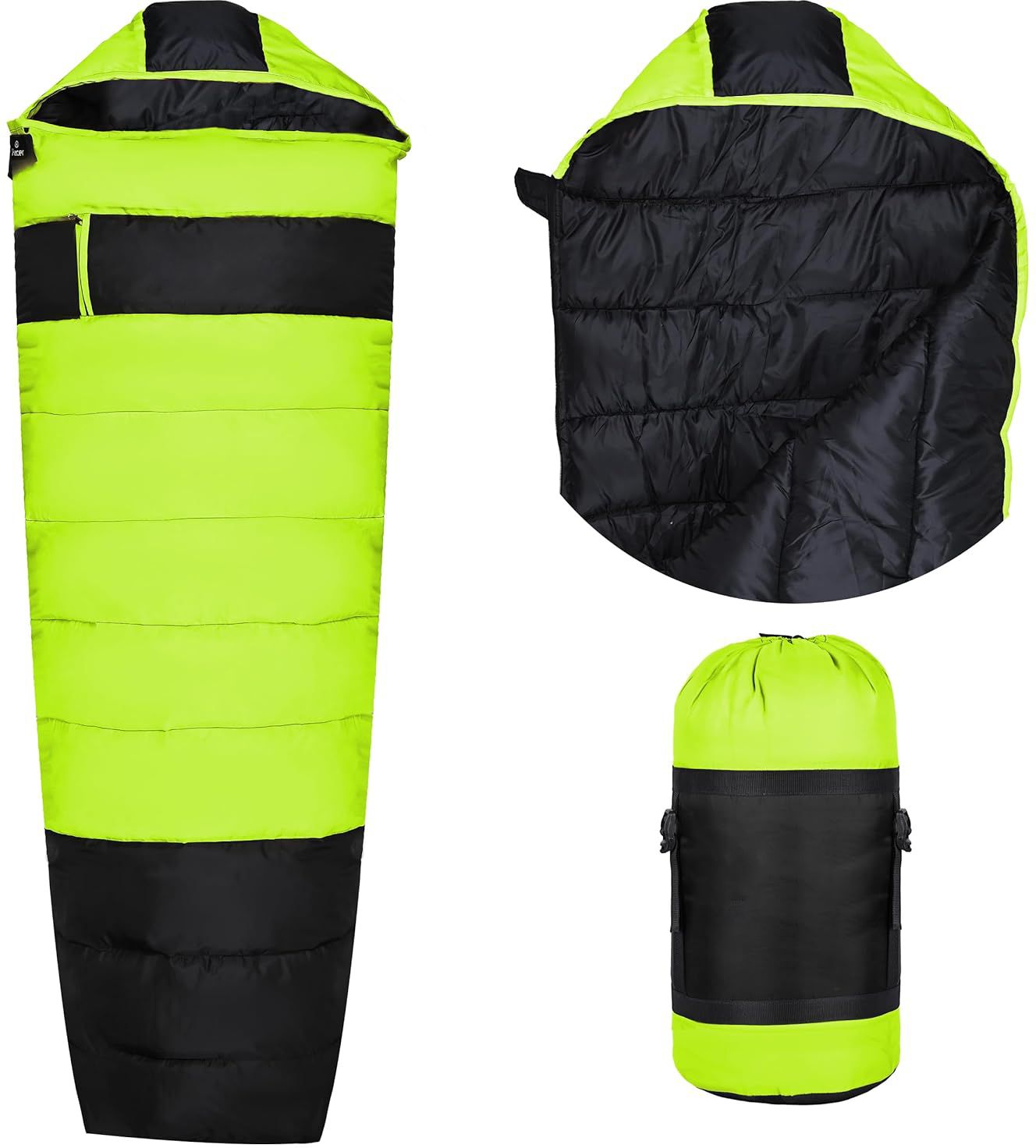 hacer Mummy Shape Camping Hiking Traveling & Outdoors (+6 to+12 Temp) Sleeping Bag-picture-11