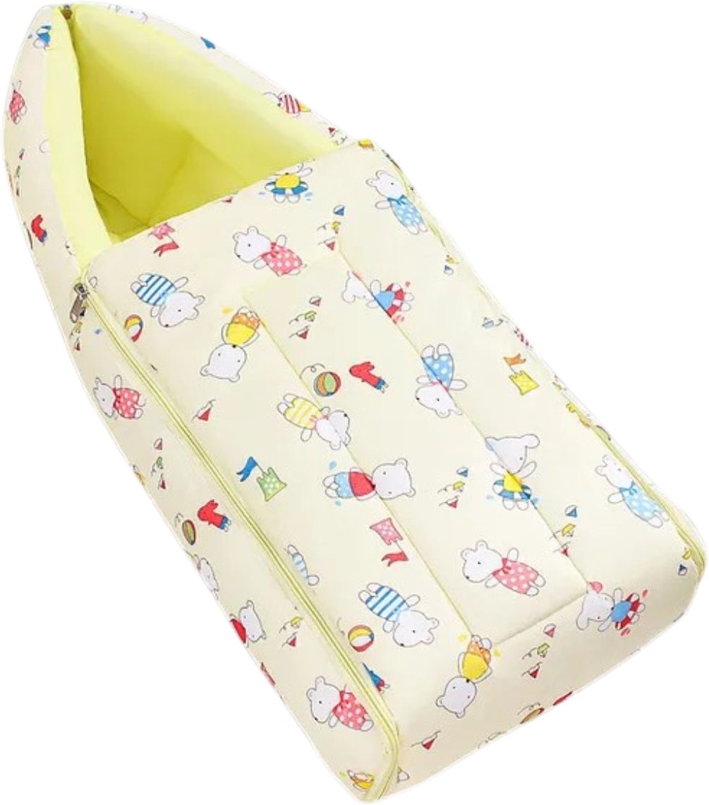 cuddlo Premium Newborn Baby Sleeping Bag | Cute Bear Print Hooded Carry Nest Sleeping Bag-picture-39