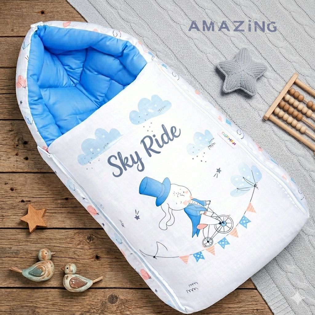clothina Baby Sleeping Bag 3in1 Cotton Comfortable For New Born Baby Carry Bag 0-12 Month Sleeping Bag-picture-5