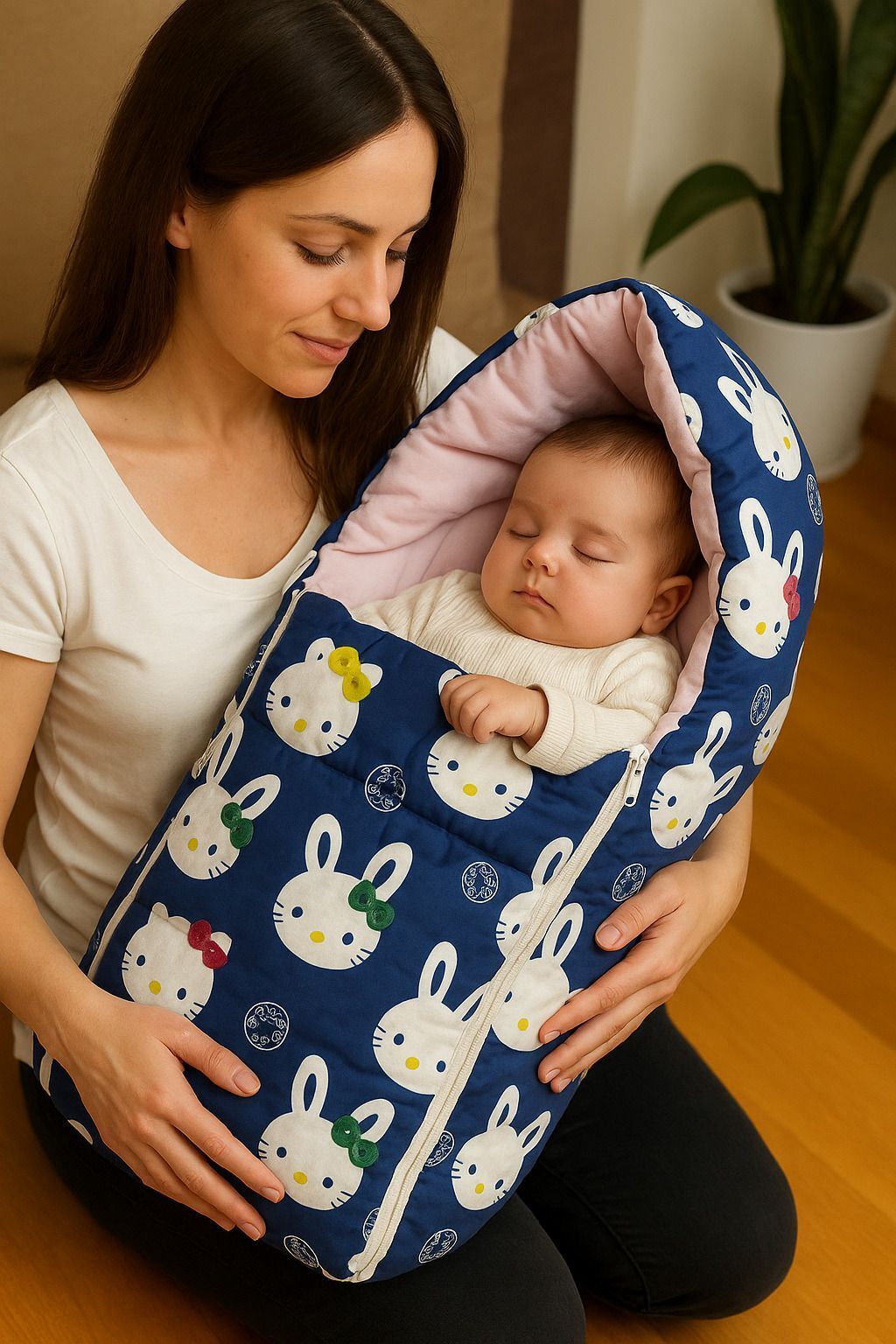 baby desire Baby Sleeping Bag 3in1 Cotton Comfortable For New Born Baby Carry Bag 0-6 Month Sleeping Bag-picture-0