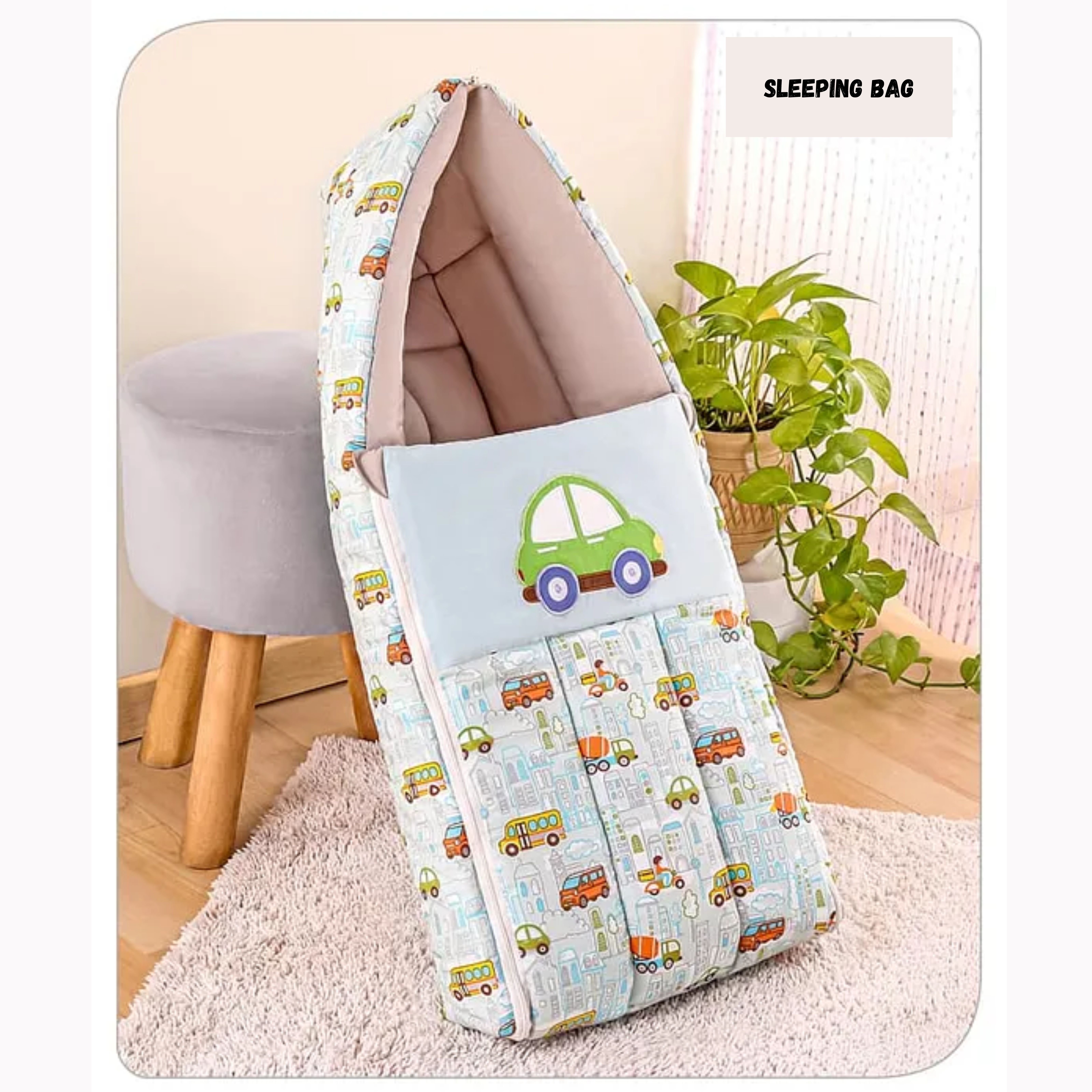 3 in 1 Baby Sleeping Bag and Carry Nest,Cotton for new born baby(TAXXI) Sleeping Bag-image-2