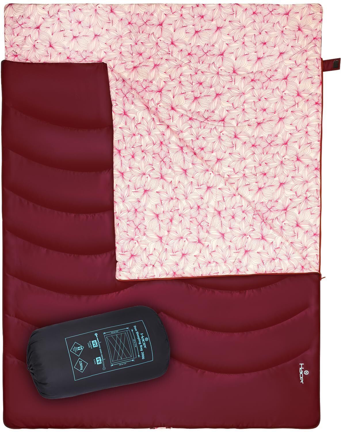 +5 Degree Winter Polyester Hiking Bags (6.9ft x 5.2ft,, 5°C to +10°C) Sleeping Bag-image-8