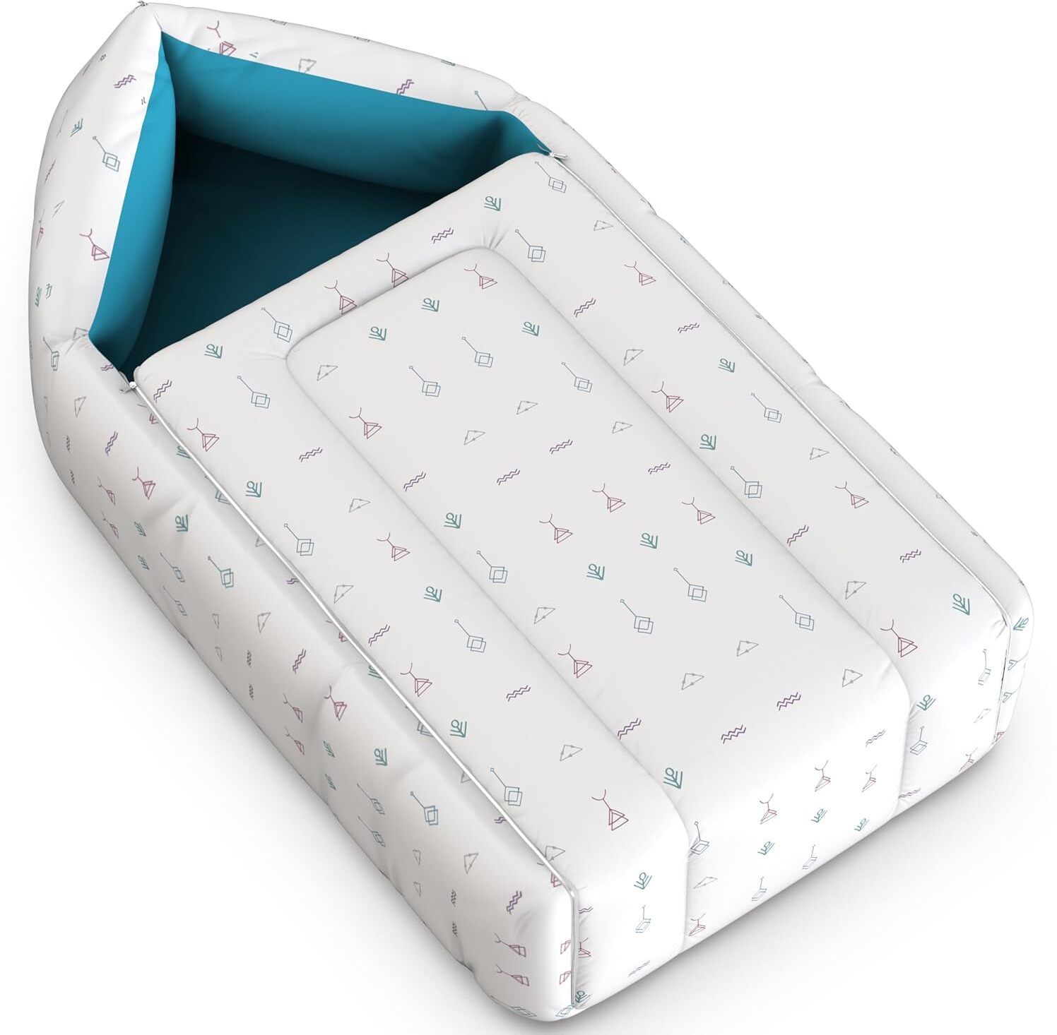 3 in 1 Baby Bed, Sleeping Bag & Carry Nest, Portable Bassinet,0M+ White Abstract Sleeping Bag-image-13