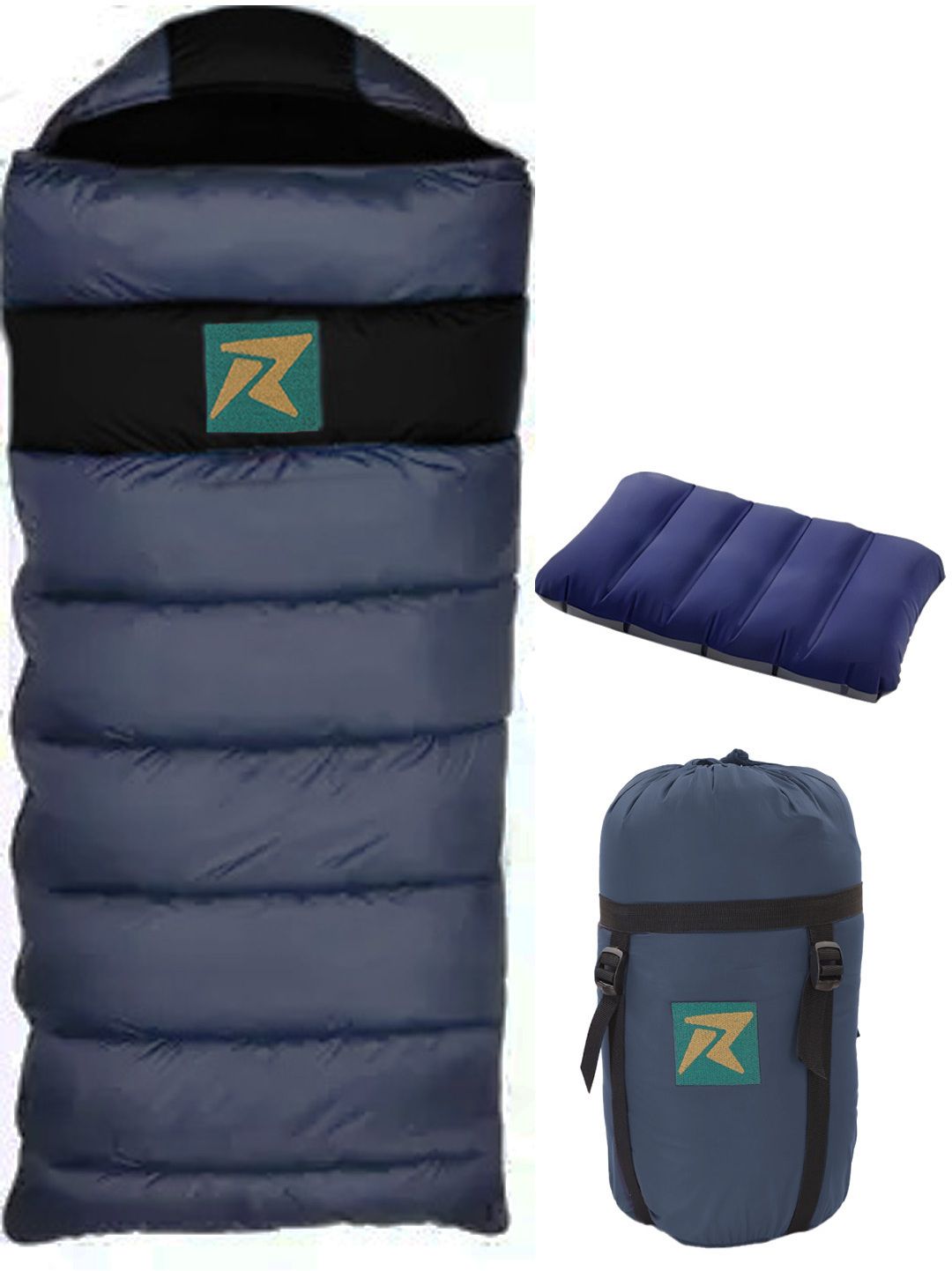 Karakoram Rectangular -5°C Degree Reliance Hollow Fibre with Free Air Pillow Sleeping Bag