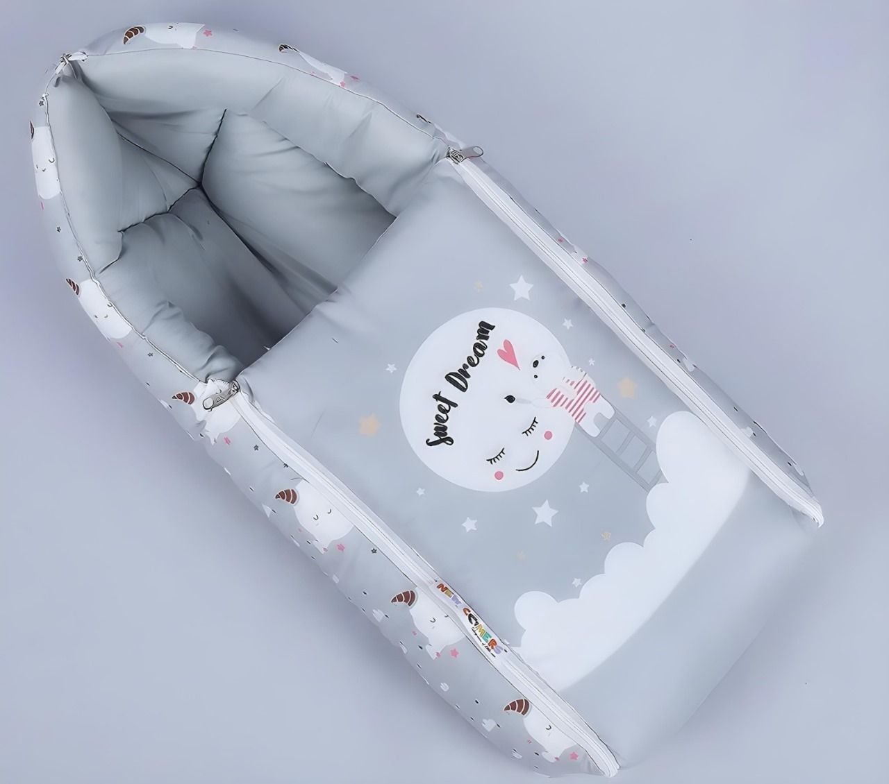 sweet dream 3 in 1 Baby Bed, Baby Bedding for New Born & Carry Nest, Cotton Sleeping Bag