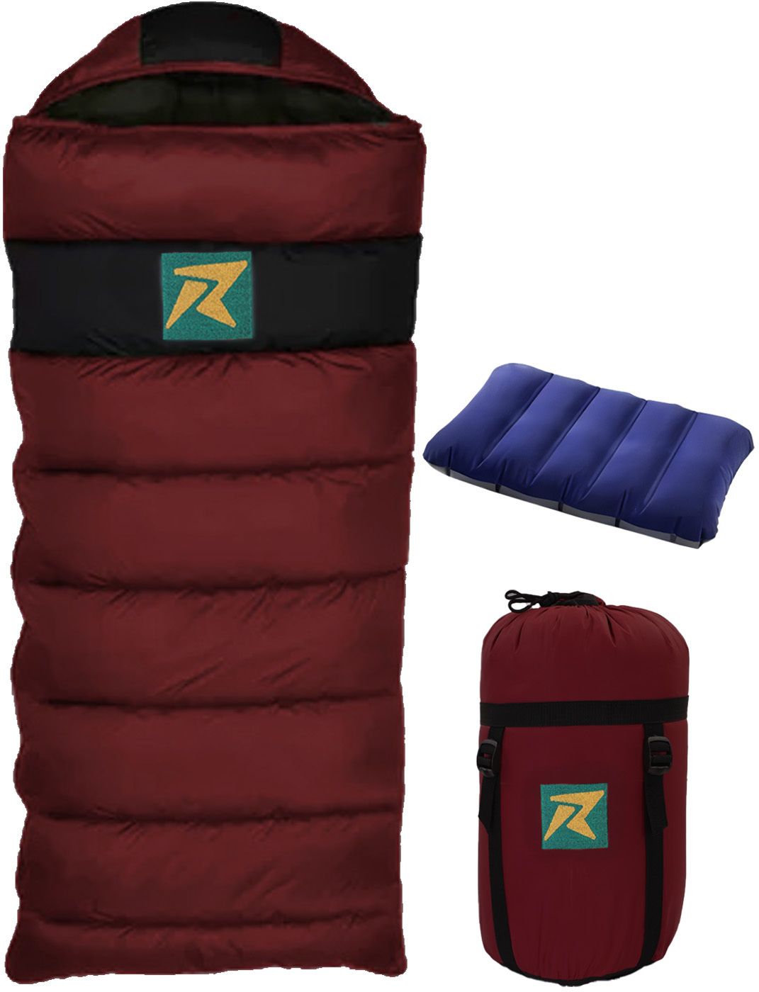 Karakoram Rectangular -5°C Degree Reliance Hollow Fibre with Free Air Pillow Sleeping Bag-image-46