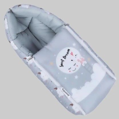 devarshmart 3in1 Cotton Comfortable For New Born Baby Carry Bag 0-12 Month (Grey) Sleeping Bag-picture-42