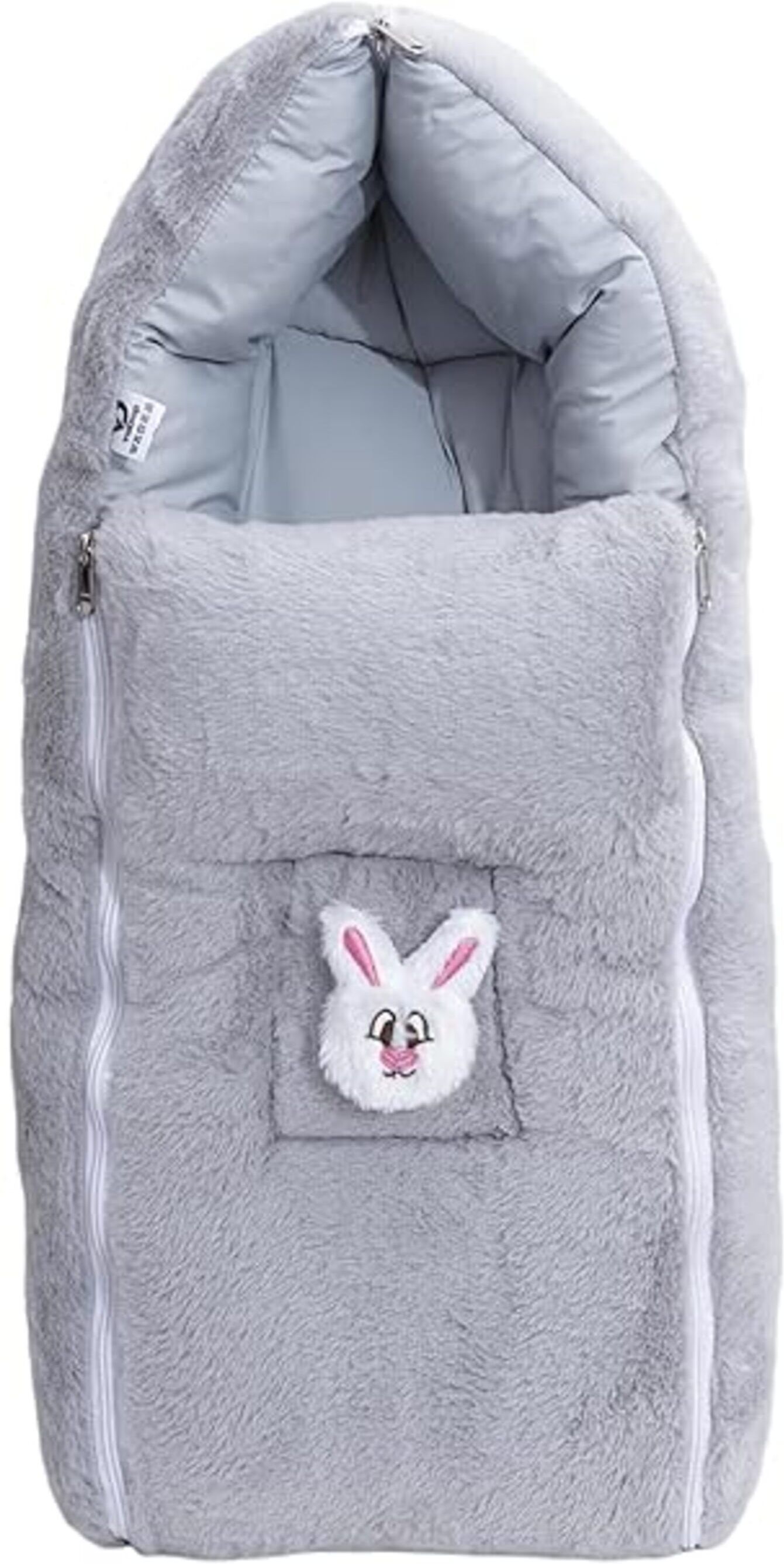 livastram Plush Baby Sleeping Bag with Bunny Design – Cozy & Warm Infant Wrap (Grey) Sleeping Bag-picture-20