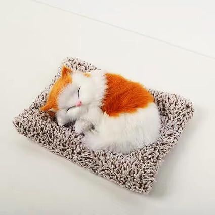 dvimart Adorable Sleeping Cat Plush Toy with Soft Fur and Press-to-Sound Feature Free Standing Cat Tree-picture-14