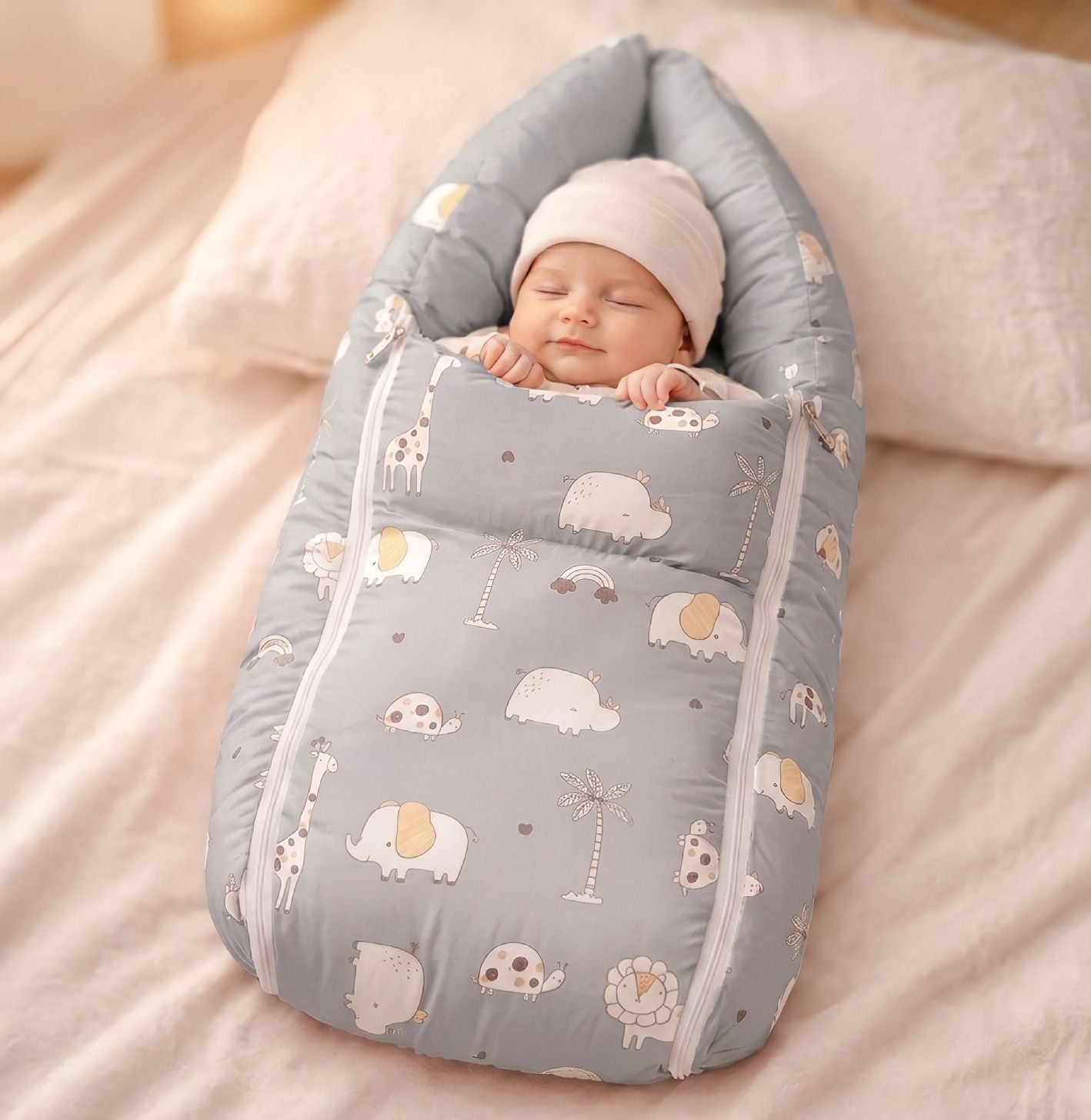 voidrop Cotton Baby Carry Bed for New Born Babies & Infants 2 in 1 Sleeping Bag-picture-17