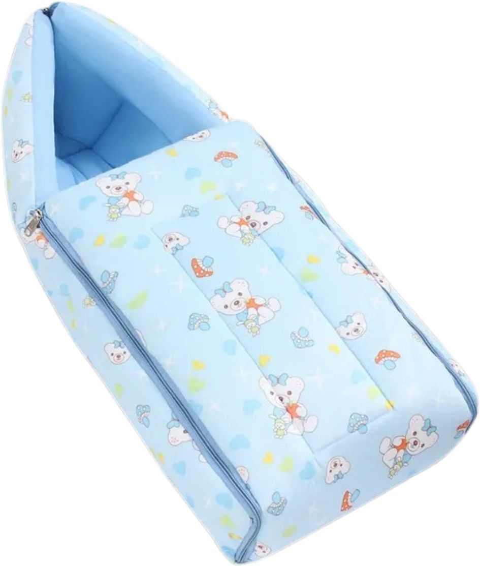 cuddlo Premium Newborn Baby Sleeping Bag | Cute Bear Print Hooded Carry Nest Sleeping Bag-picture-38