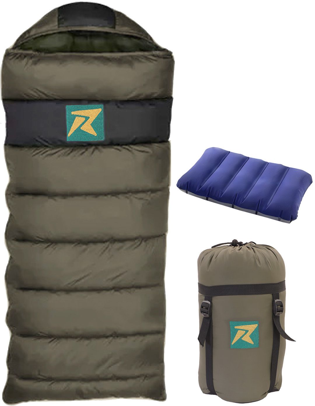 Karakoram Rectangular -5°C Degree Reliance Hollow Fibre with Free Air Pillow Sleeping Bag