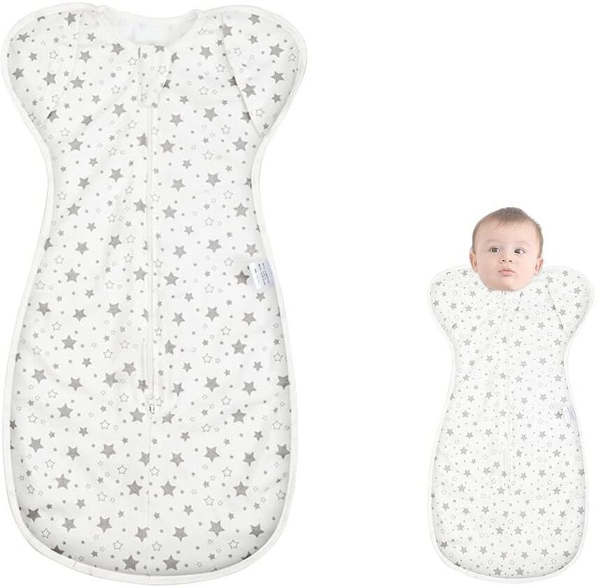 Baby Swaddle Wrap 100 Percent Cotton Sleeping Blanket for Newborns 0 to 3 Months Sleeping Bag-image-8