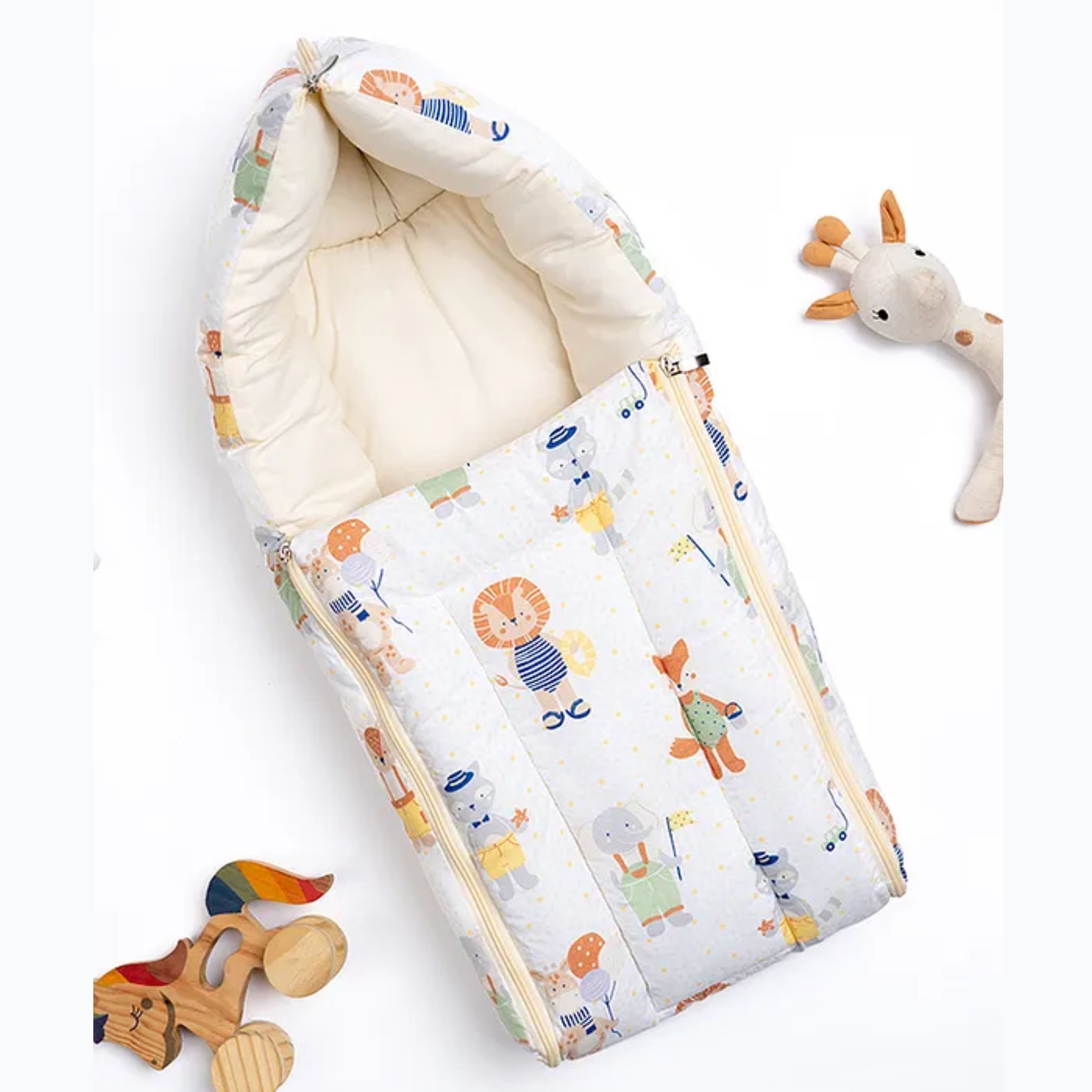 3 in 1 Baby Sleeping Bag and Carry Nest,Cotton for new born baby(BABY LION) Sleeping Bag-image-13