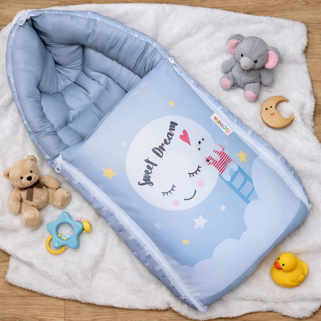Baby Sleeping Bag 3in1 Cotton Comfortable For New Born Baby Carry Bag 0-12 Month Sleeping Bag-image-23
