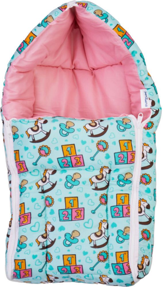 bumtum 0-6 Months New Born 3 in 1 Baby Cotton Baby Carrier, Baby Bed, Horse(Sea Green) Sleeping Bag-picture-16