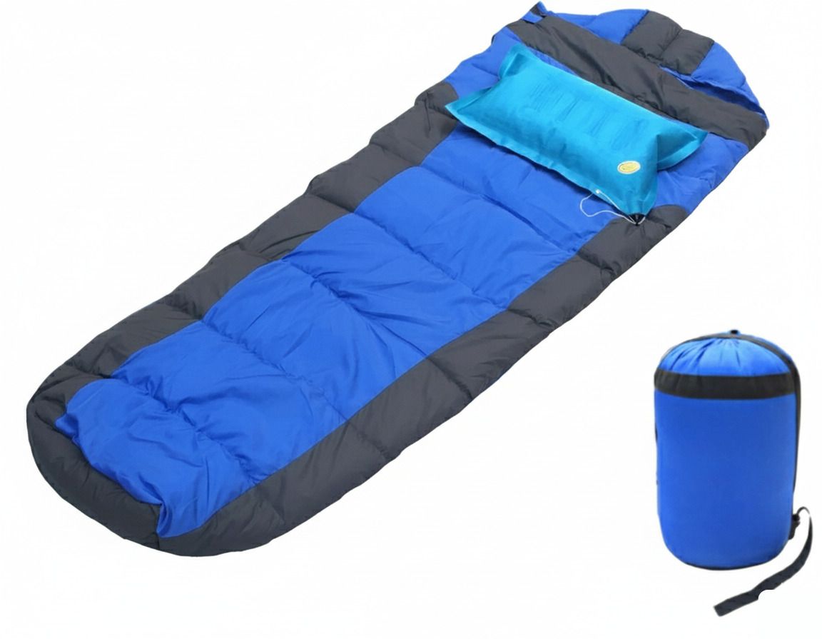 15°C to 25°C Sleeping Bag For Camping and Traveling (Blue,1kg) Mummy Sleeping Bag