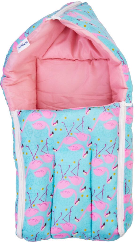 0-6 Months New Born Baby Cotton Carry Bag, 3 in 1 Baby Bed, Flamingo(Green) Sleeping Bag
