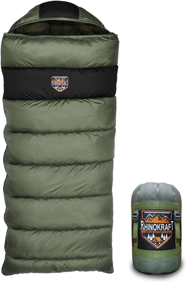 Ultra Light 0 Degree Envelope Reliance Cotton Fibre Olive Sleeping Bag-image-4