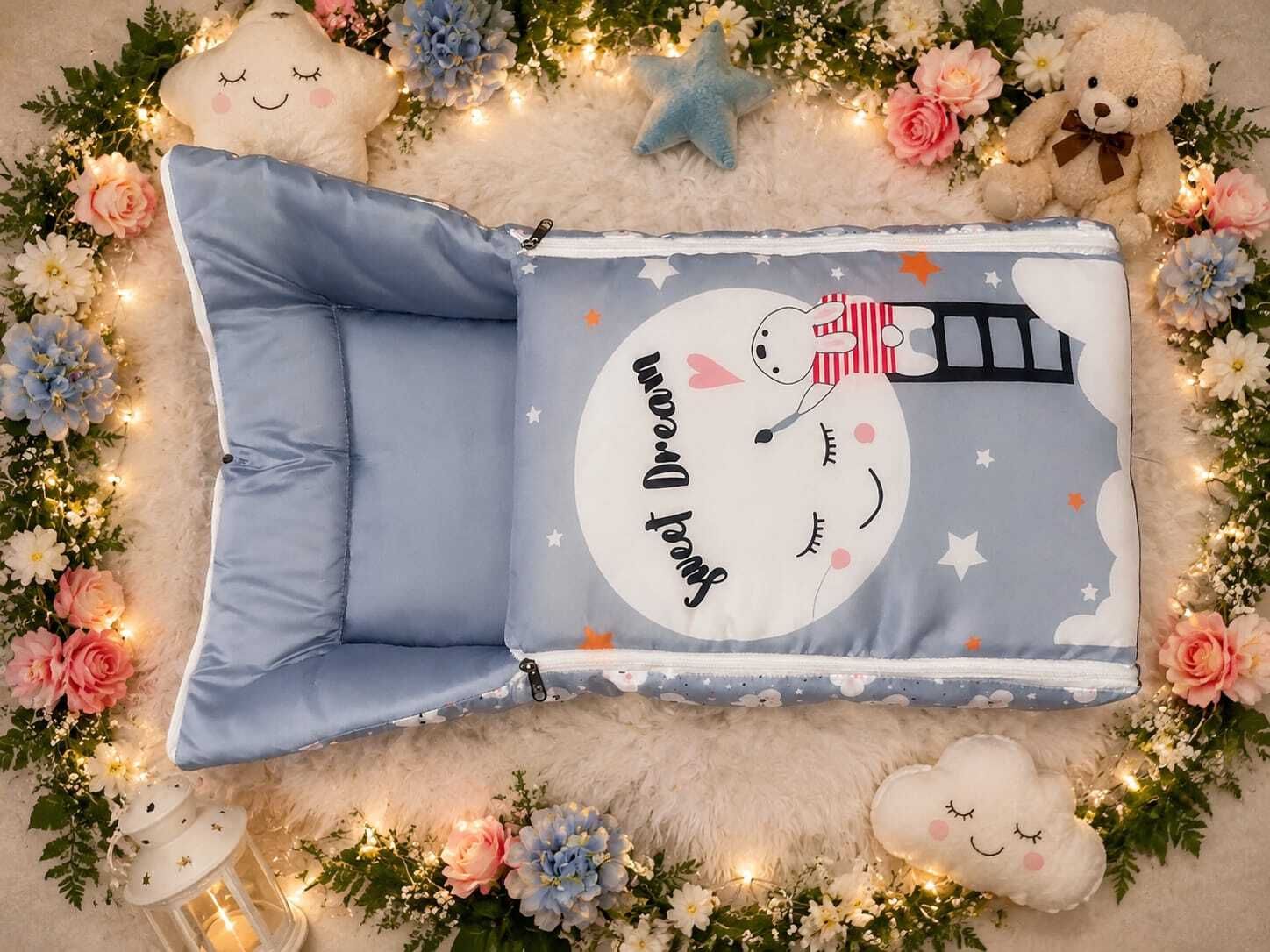 DN 3 in 1 Baby Bed, Sleeping Bag & Carry Nest, Cotton Baby Bedding Sleeping Bag-image-37