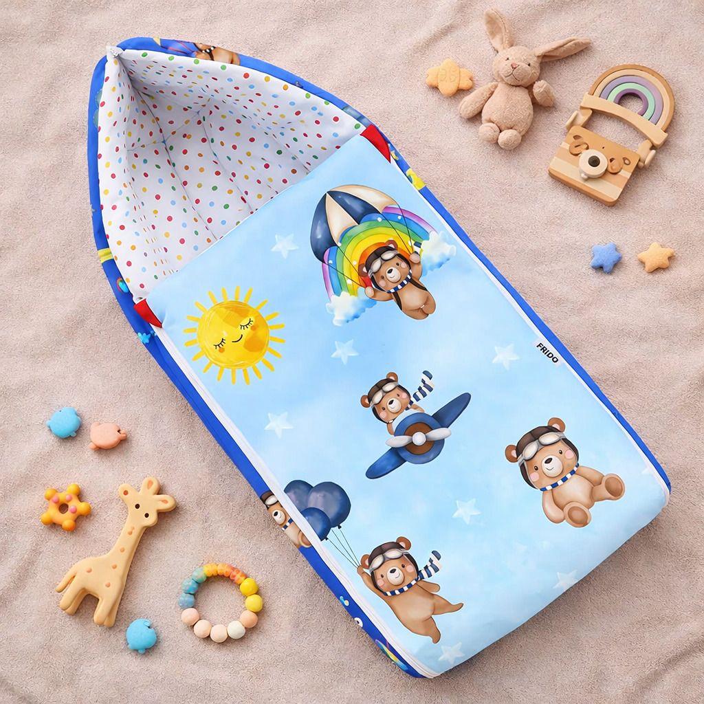 clothina Baby Sleeping Bag 3in1 Cotton Comfortable For New Born Baby Carry Bag 0-12 Month Sleeping Bag-picture-3