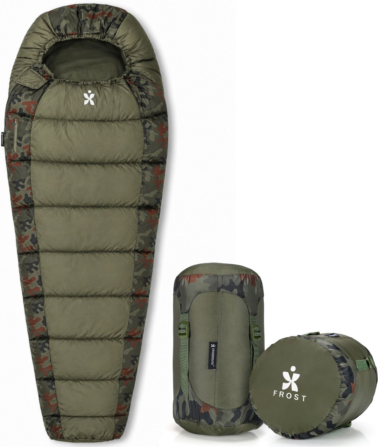 crossroute Frost (-7°C to 0°C) All Season Mummy Shape with Detachable Polar Suede Fleece Sleeping Bag-picture-32