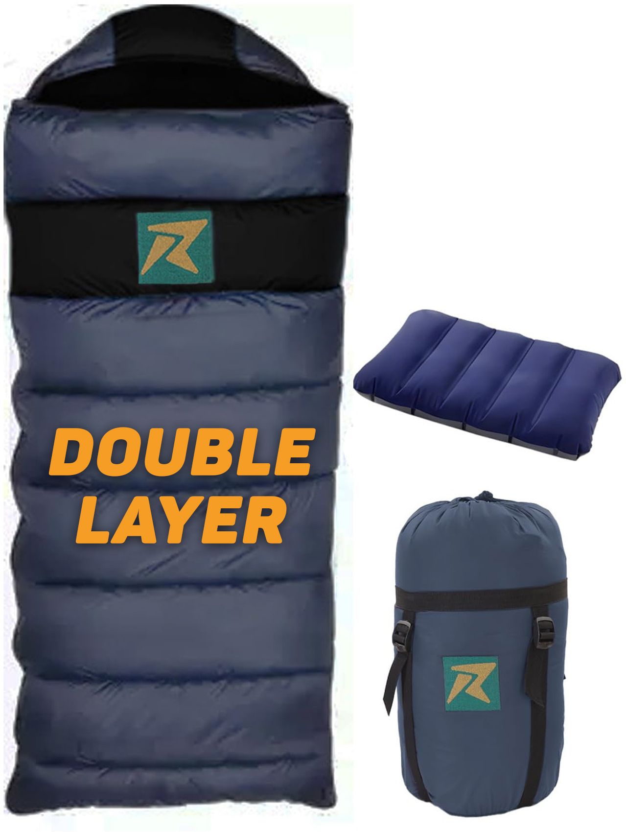 Sleeping Bag for Camping Hiking Traveling and Outdoors|Reliance Hollow Fibre Sleeping Bag