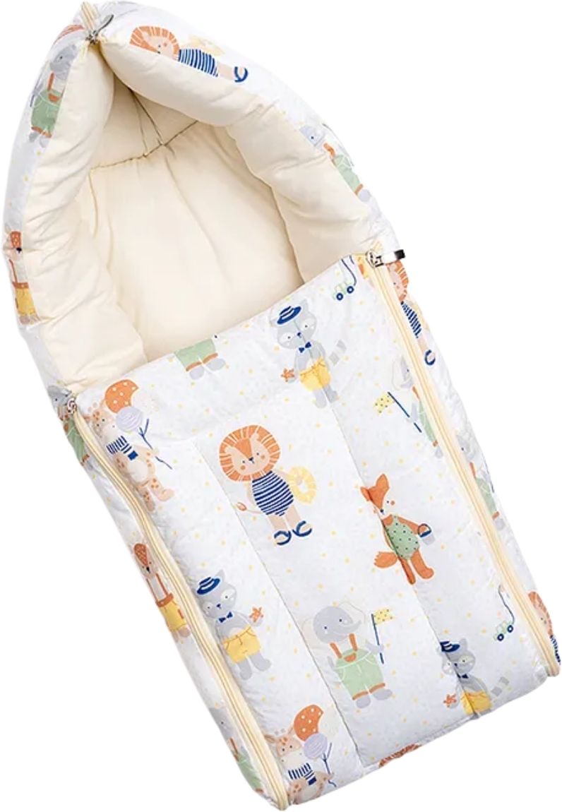 3 in 1 baby bed,baby bedding for new born & carry nestcotton Lion Sleeping Bag-image-15