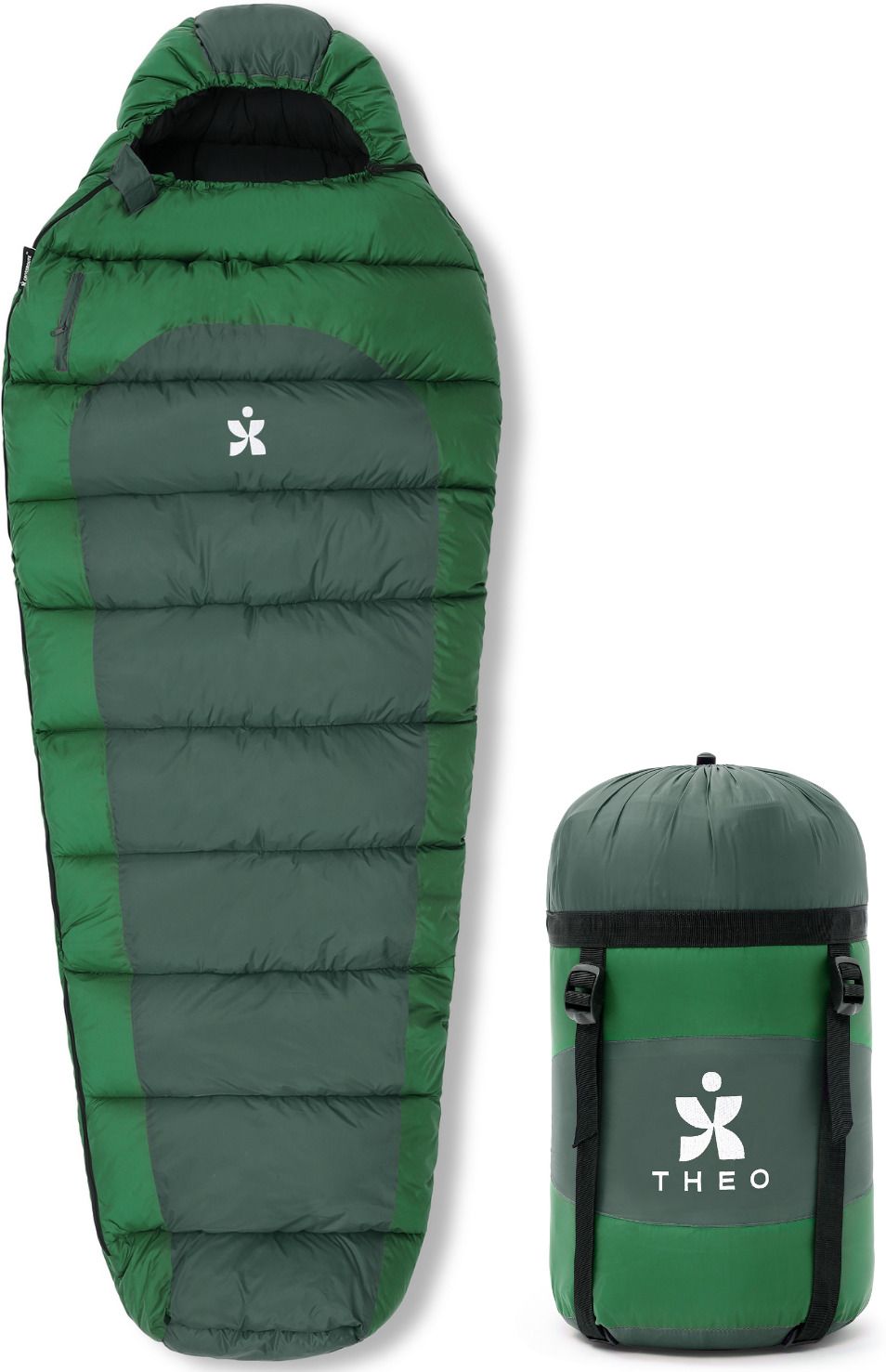 Theo (2°C to 9°C) Mummy Shape with Compression Sack Sleeping Bag-image-47