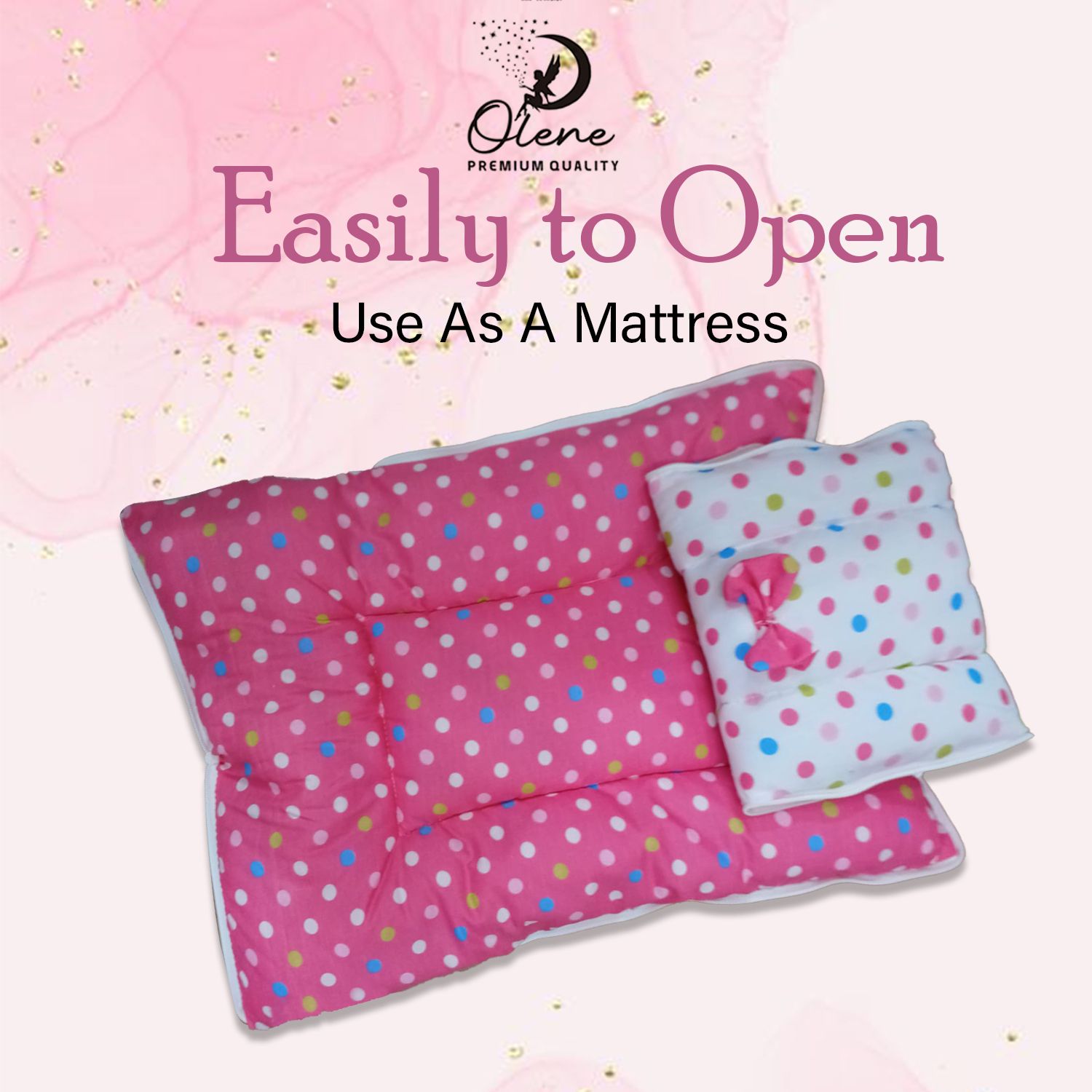 olene Dots-Printed Baby Super soft Sleeping Bag 3in1 Cotton Comfortable For Born Baby Sleeping Bag-picture-0