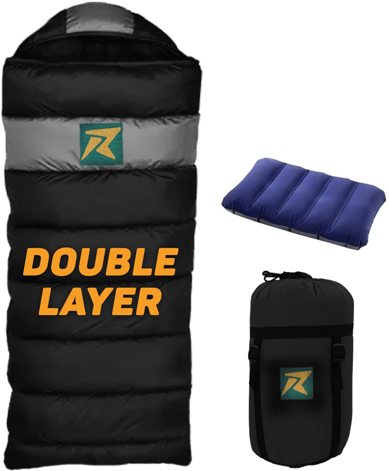 rocksport Sleeping Bag for Camping Hiking Traveling and Outdoors|Rectangular Shape|Adult Sleeping Bag-picture-10