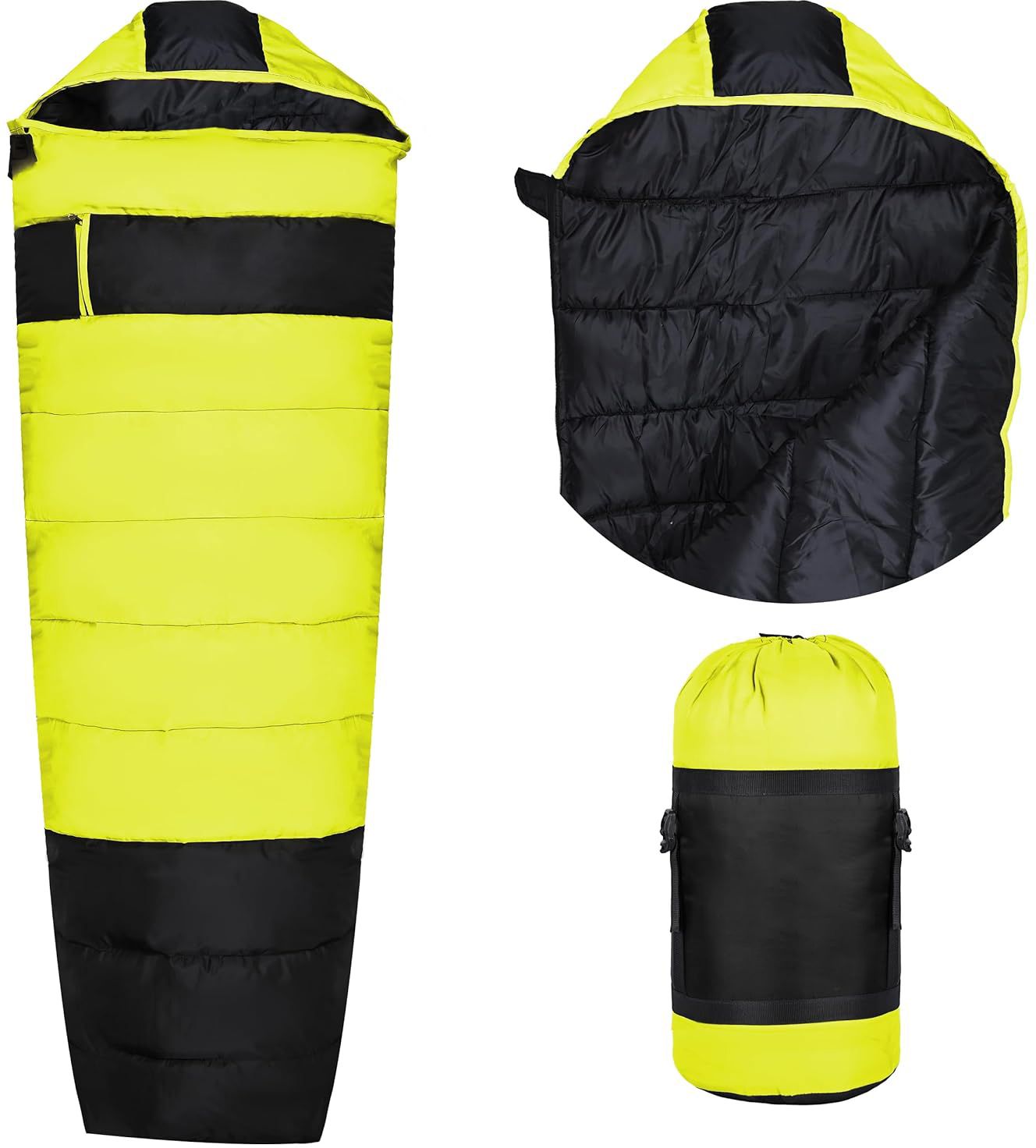 hacer Mummy Shape Camping Hiking Traveling & Outdoors (+6 to+12 Temp) Sleeping Bag-picture-15