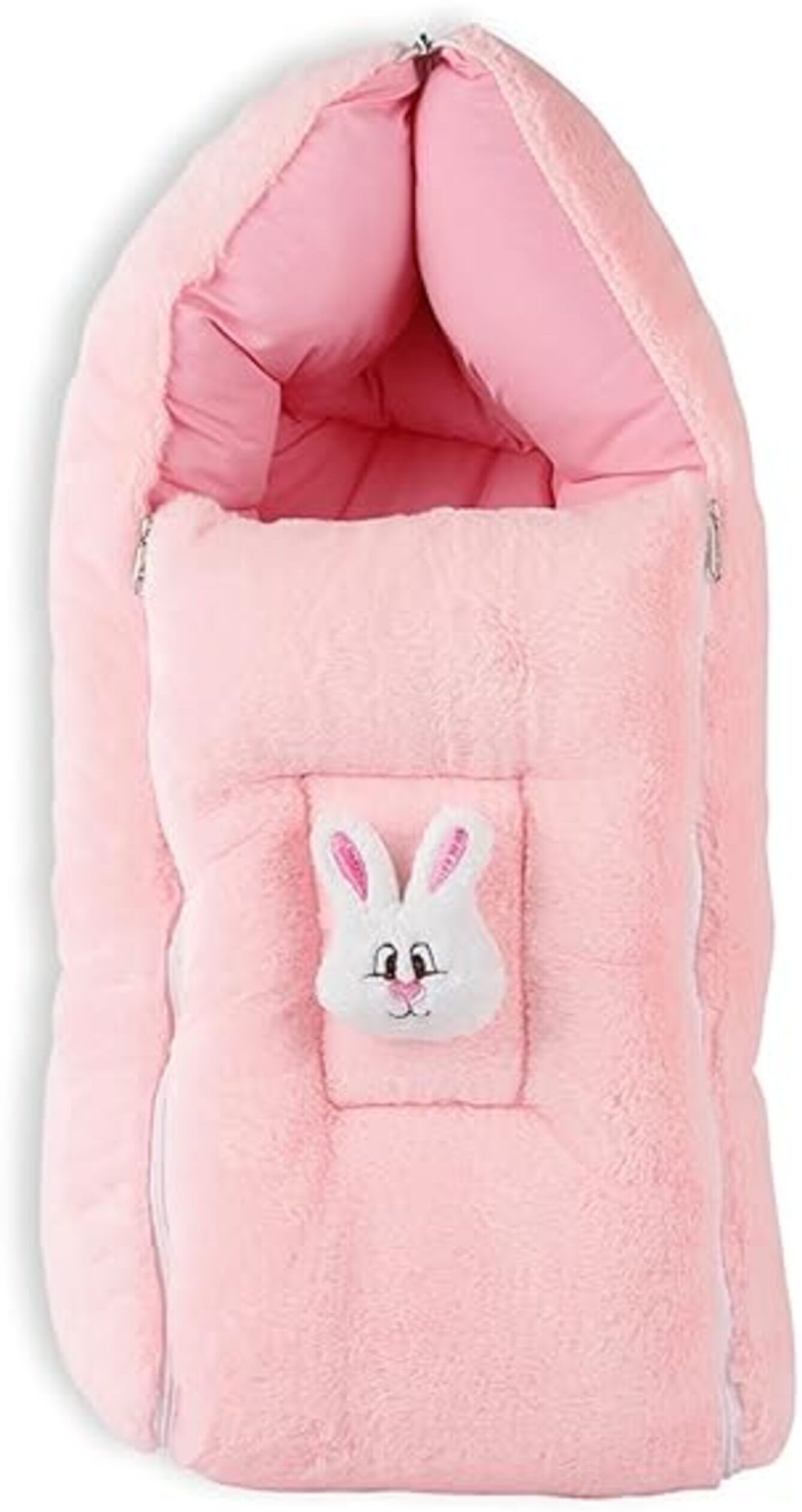 livastram Soft Baby Sleeping Bag with Bunny Embroidery – Snug & Comfy Infant Wrap (Pink) Sleeping Bag-picture-23