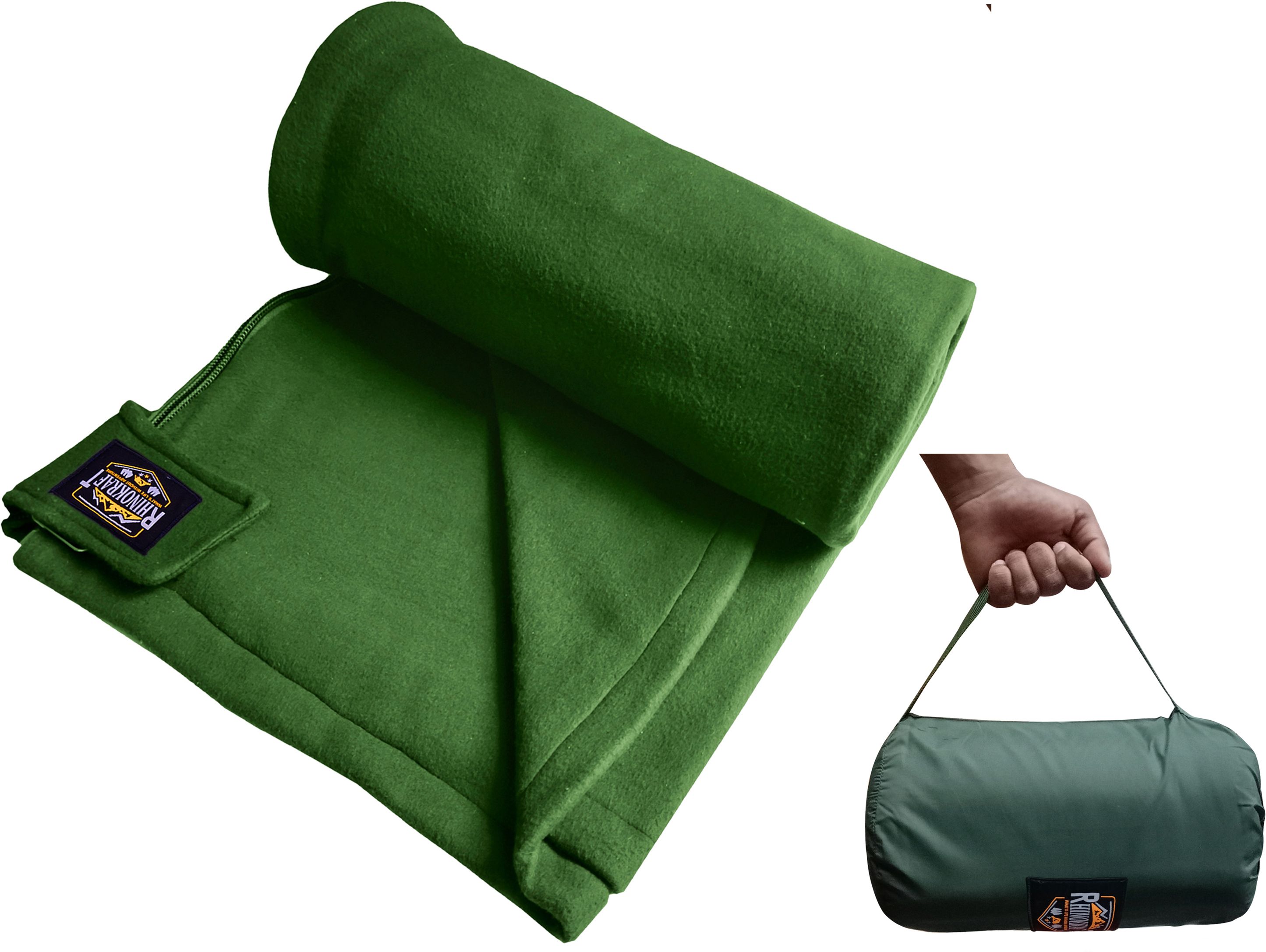 Green Fleece Sleeping Liner for Night Outs Sleeping Bag