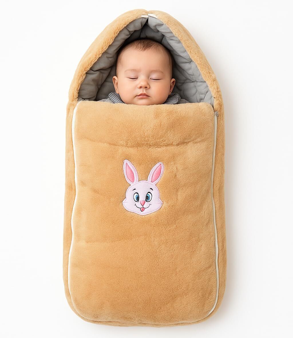 girdhar Velvet Baby Carry Bed for New Born Babies Sleeping Bag-picture-28