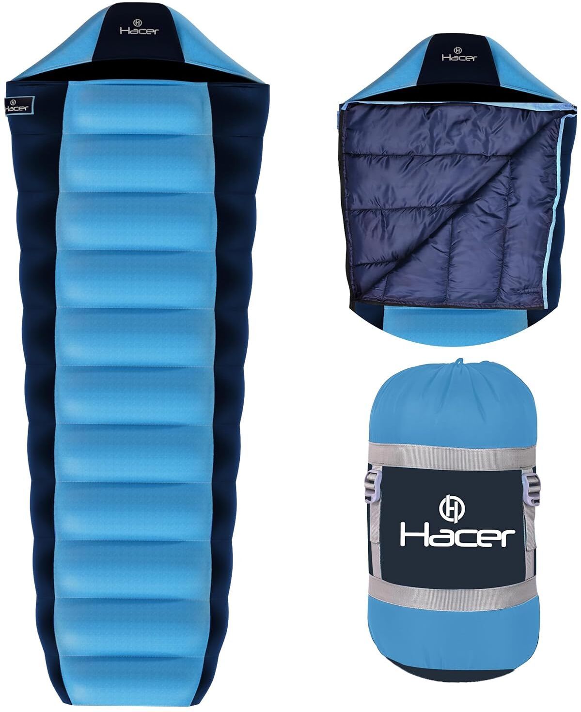 hacer Sleeping Bag for Camping Hiking Traveling and Outdoors (+6 to +12 Temp) Sleeping Bag-picture-17