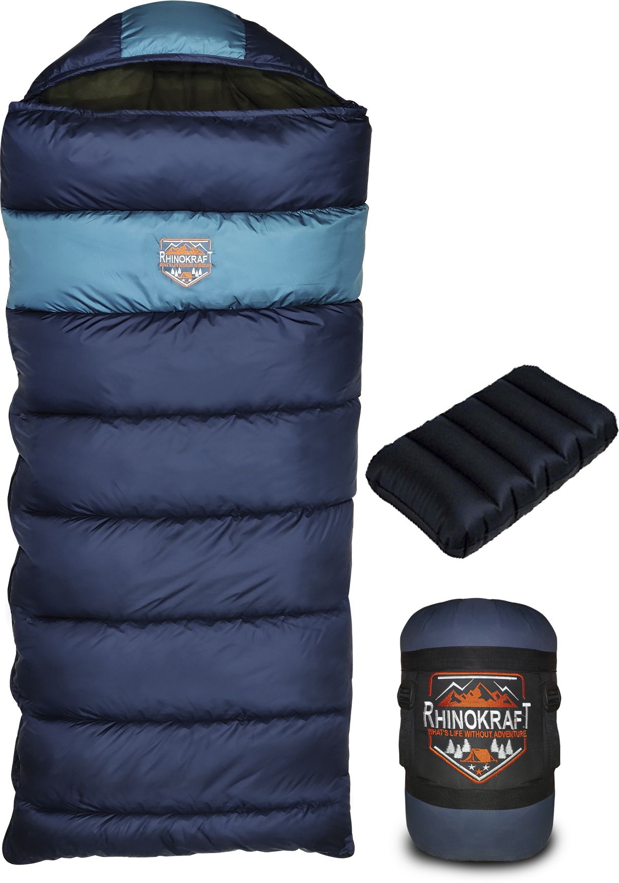Ultra Light 0 Degree Envelope Reliance Cotton Fibre Navy Blue Sleeping Bag