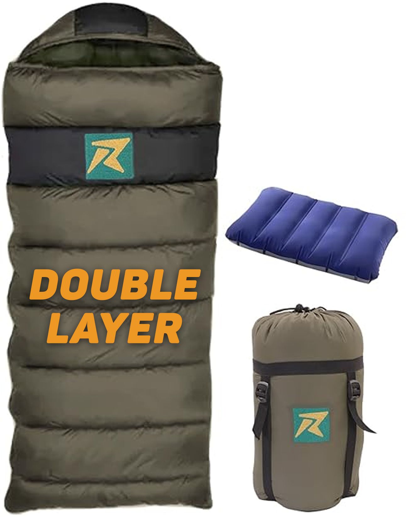 rocksport Sleeping Bag for Camping Hiking Traveling and Outdoors|Reliance Hollow Fibre Sleeping Bag-picture-12